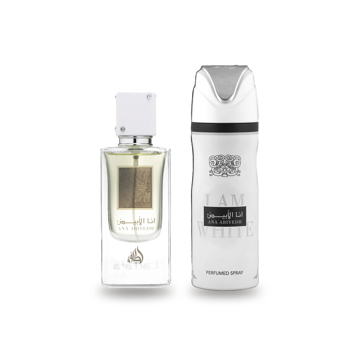 Lattafa Ana Abiyedh Eau de Parfum 100 ml with matching deodorant body spray 200 ml