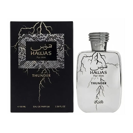 Rasasi Hawas Thunder bottle and box
