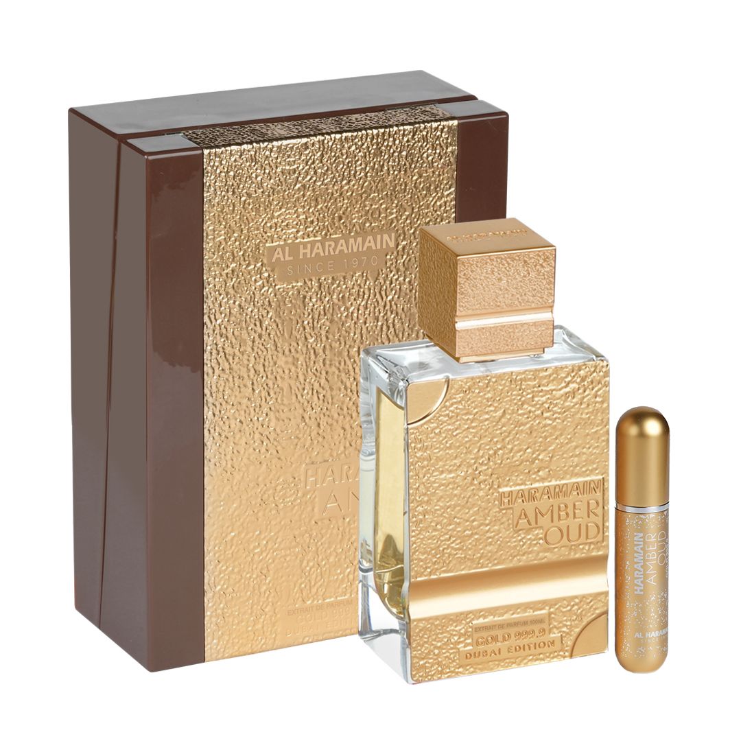 Haramain Amber Oud Gold 999.9 Dubai Edition, 100ml,