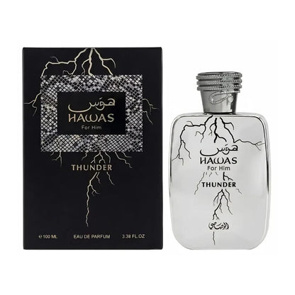 Rasasi Hawas Thunder bottle and box