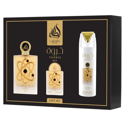 Lattafa Tharwah Gold 3-piece gift set