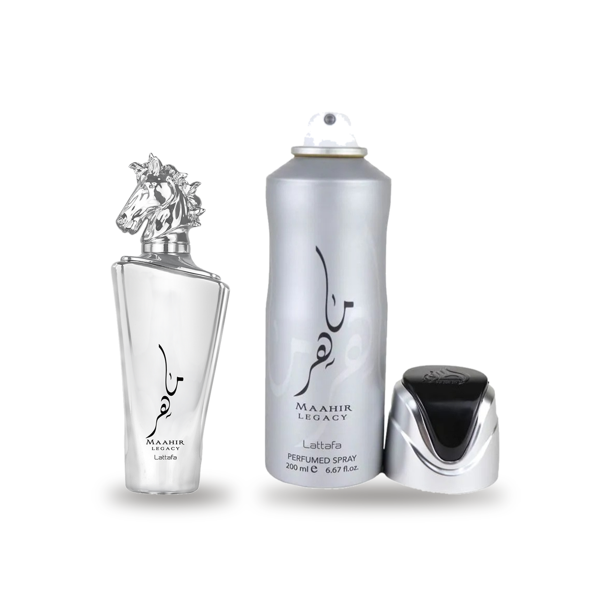 Lattafa Maahir Legacy Eau de Parfum 100 ml with matching deodorant body spray 200 ml
