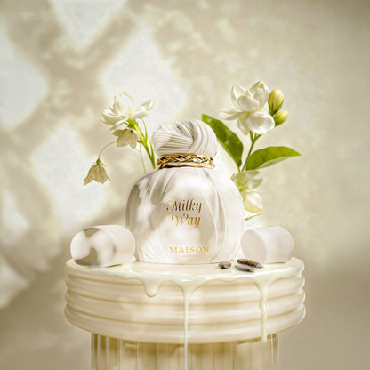 Maison Asrar Milky Way bottle and box